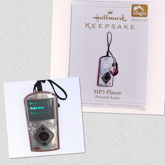 Hallmark MP3 Music Player Ornament Plays 4 Christmas Songs Retro - Picture 1 of 9